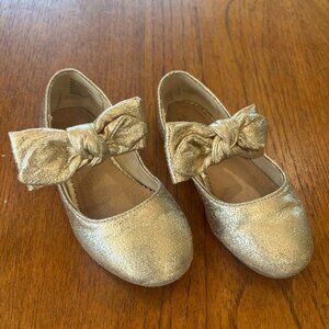 Shimmery Gold Slip-on Dress Shoes